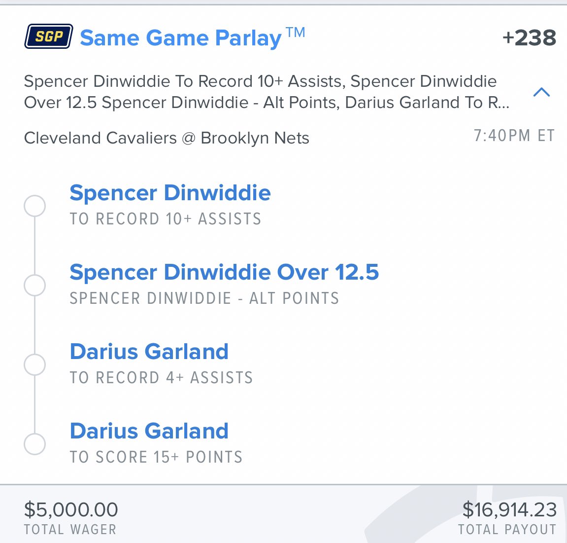 AnotherCash's tweet image. Yo @dariusgarland22 you cost me $10k on @FDSportsbook because you couldn’t buy a bucket in the second half tonight.

Venmo open if you want to make it right, or at least buy me dinner next time you’re in town
