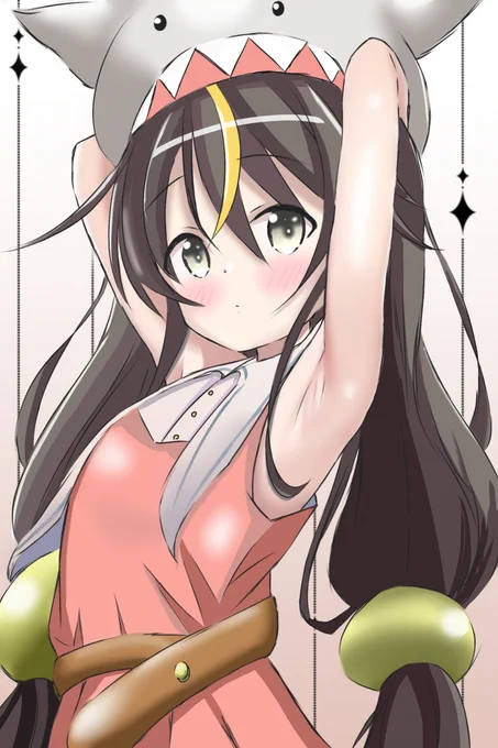 花騎士よそのこハムスター #フラワーナイトガール #花騎士 #イソギク(花騎士) #腋 #ハツユキソウ(花騎士)  