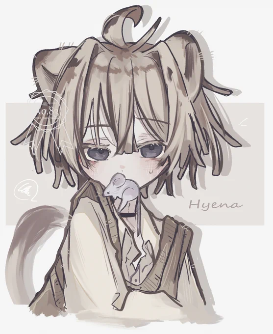 #イラストハイエナくん 