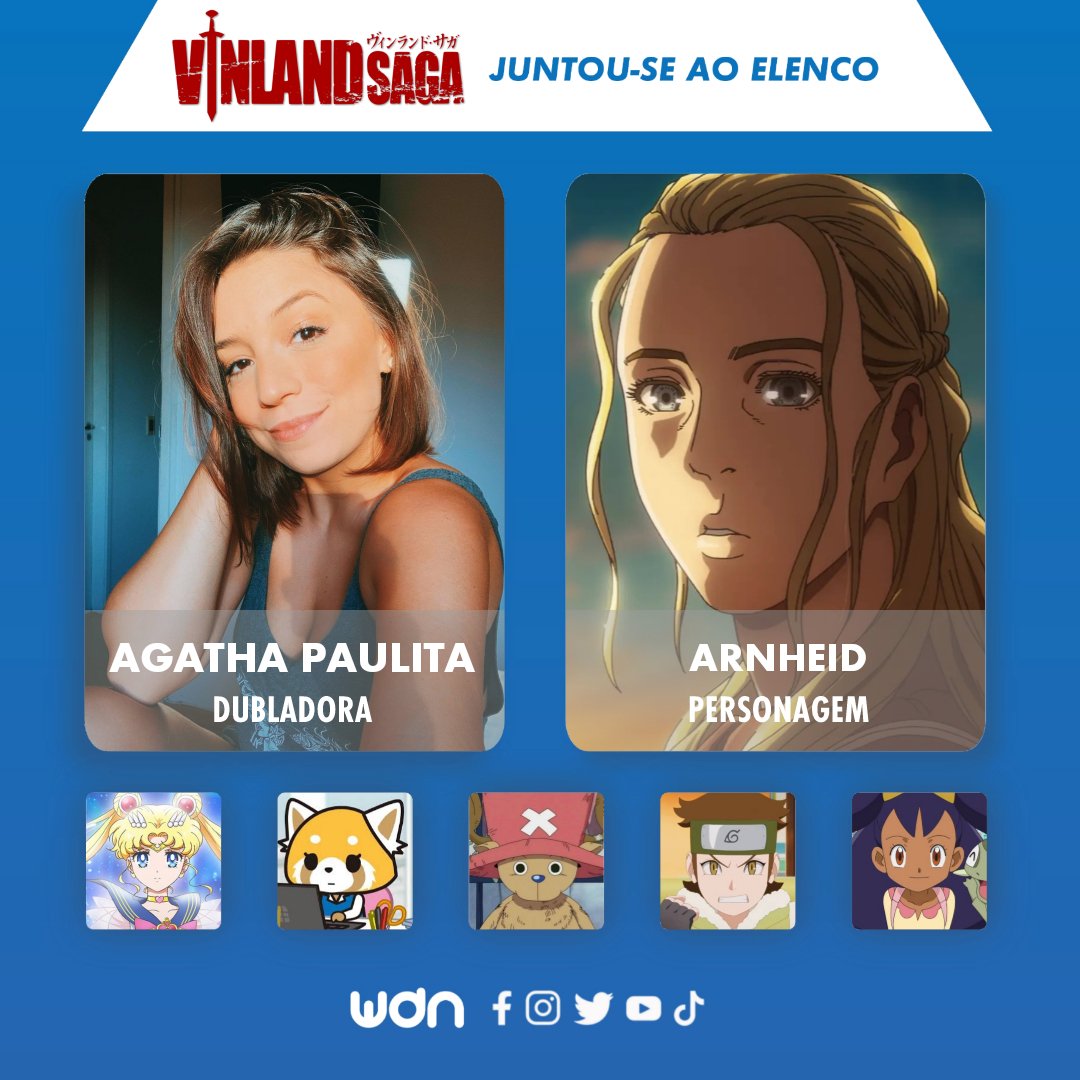 WDN - World Dubbing News on X: ⚔️ Novos dubladores juntam-se ao elenco de 'Vinland  Saga' (Netflix) • Agatha Paulita como Arnheid • Duda Espinoza como Thorgil   / X