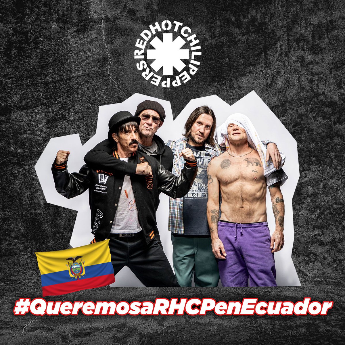 RHCPEcuador's tweet photo. A ver perros. Como saben, los @ChiliPeppers están de gira por Sudamérica. Ya hay fechas confirmadas en 🇧🇷🇦🇷🇨🇱 y se espera también que anuncien sus shows en Perú y Colombia. Hasta hay rumores que visitarán El Salvador por primera vez. Por favor dale RT #QueremosaRHCPenEcuador https://t.co/TLWobkOszJ