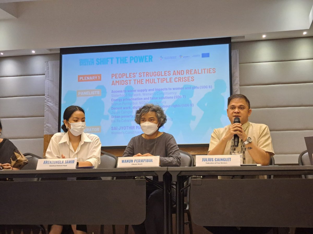 itucasiapacific's tweet image. We are at the #APPFSD2023! In the first plenary, @dabigdyul of FFW talked about &quot;decent work, digitalisation and labour rights&quot;. 

&quot;Despite the massive profits earned by corporations during the pandemic, workers in the digital platform economy did not get their fair share.&quot;