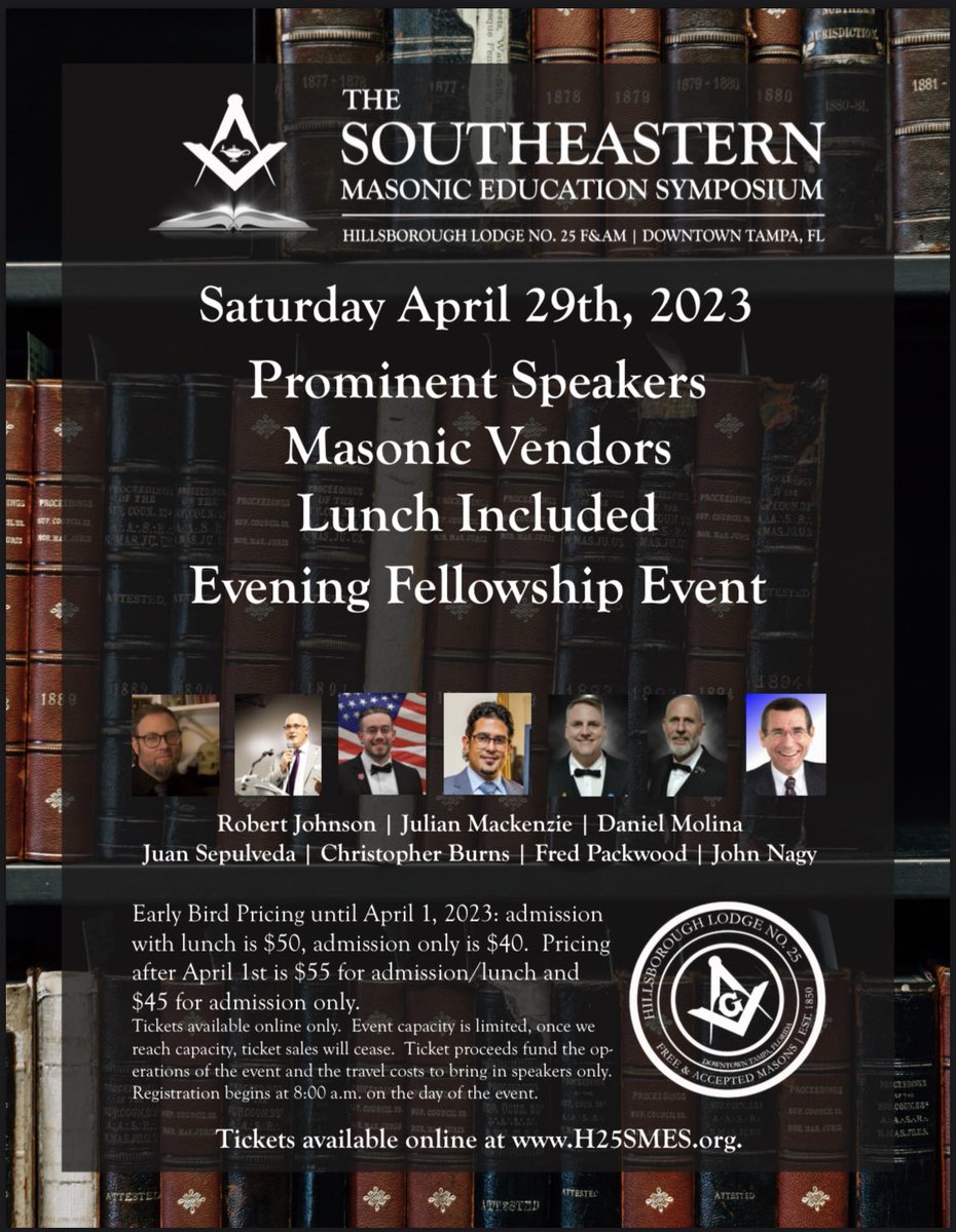 We are happy to announce our awesome list of prominent speakers!  We will welcome the following Brothers to this year’s symposium:

Robert Johnson | Julian Mackenzie | Daniel Molina | Juan Sepulveda | Christopher Burns | Fred Packwood | John Nagy