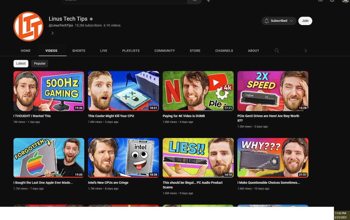 bilderbergs's tweet photo. @LinusTech Linus, wake up !! Check it out ! Videos are starting to come back. https://t.co/T2zUso0JLc