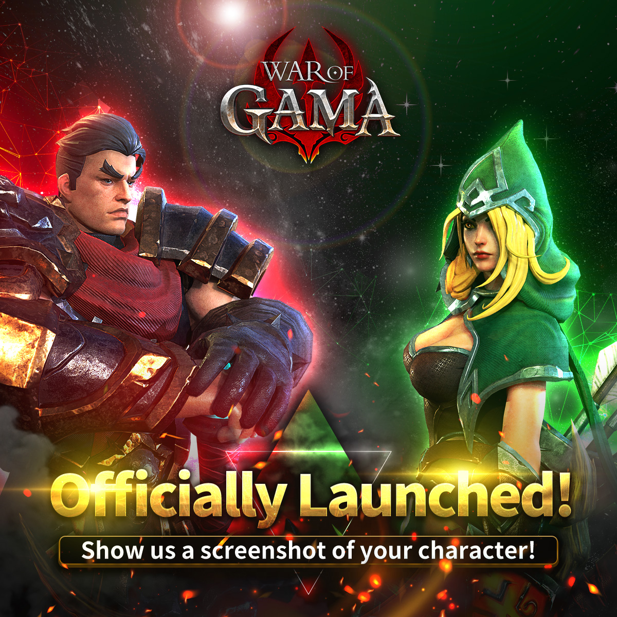 WarofGAMA's tweet photo. ""War of GAMA"" is officially launched🔥Set off on an adventure
Download now 👉https://t.co/h51yXKrxfN
Adventurers,
Officially launched! 🔥🔥The world we are looking forward to is finally here~
#WarofGama #MMORPG
#officiallylaunched https://t.co/1Xs67J7LR1