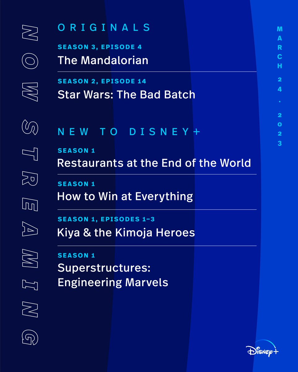 The end of the week calls for #RestaurantsAtTheEndOfTheWorld!

New episodes of #TheMandalorian, Star Wars: #TheBadBatch, and so much more are now streaming on #DisneyPlus! #NowOnDisneyPlus