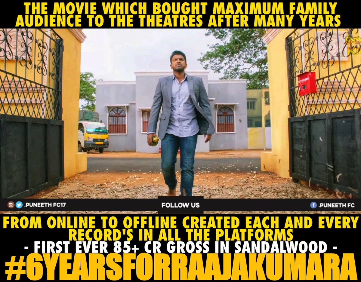 It's 6 years for industry hit Raajakumara.
One of the classic movie from KFI ❤️

#TheRajkumars #PuneethRajkumarLivesOn #6YearsForRaajakumara #Raajakumara #Appu #PowerStar #PuneethRajkumar #DrPuneethRajkumar #KarnatakaRatnaDrPuneethRajkumar
#PriyaAnand #PuneethFC