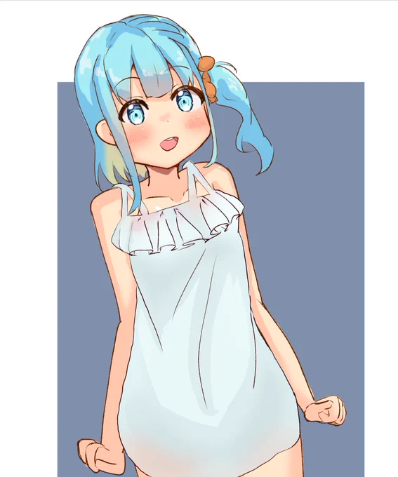 白ワンピな日真菜ちゃん!#イラスト 