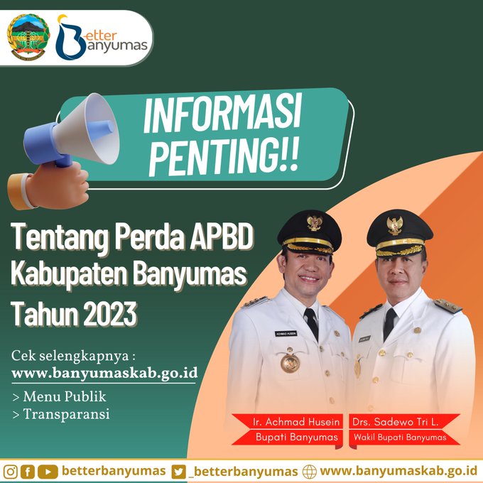 BmsHumas's tweet photo. Monggoh lur sing kepengin ngerti Perda APBD Banyumas Tahun 2023 https://t.co/sC6MLf8APK