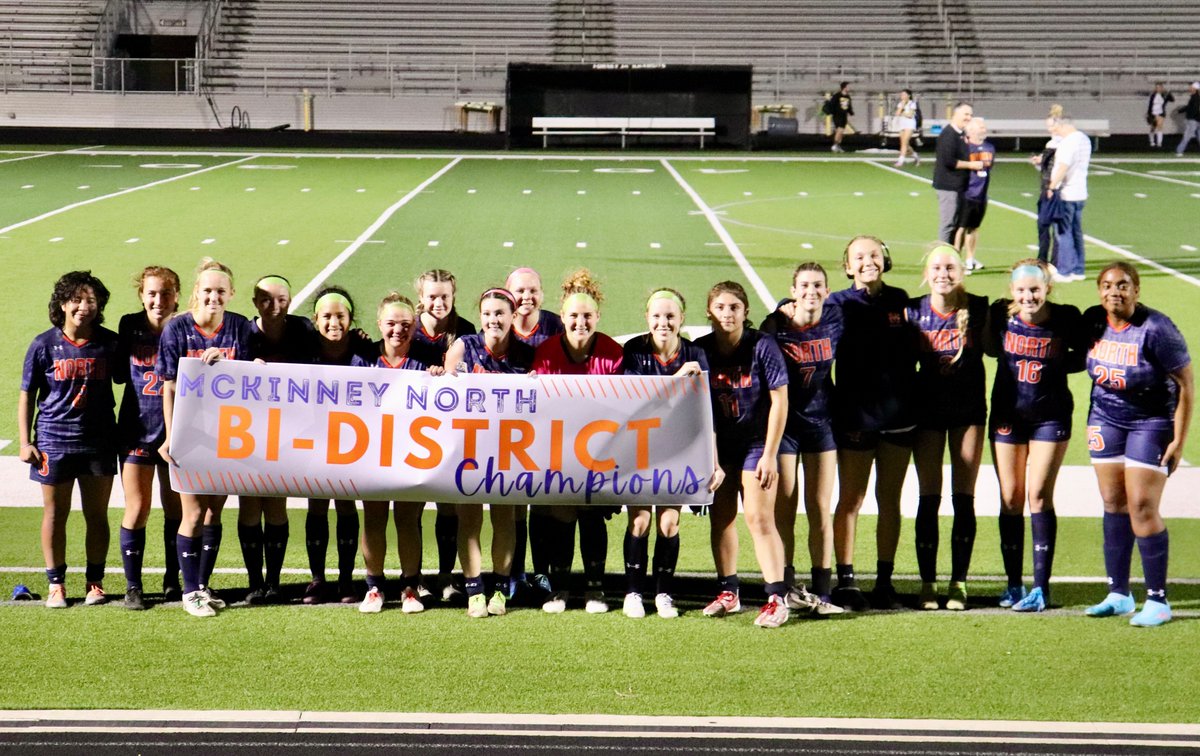 Lady Bulldogs are Bi-District Champs moving on to Round 2!!! <a href="/mnhssoccer/">Lance Lovell</a> <a href="/McKinneyNorthHS/">McKinney North HS</a> <a href="/McKISDAth/">McKinneyISD Ath Dept</a> @LethalSoccer <a href="/MWelchSLM/">Matt Welch</a> 
⚽️<a href="/JennaW18991310/">Jenna W</a>
⚽️<a href="/soto_katarina5/">Katarina Soto</a>
⚽️<a href="/AvaJord24446090/">Ava Jordan</a>
