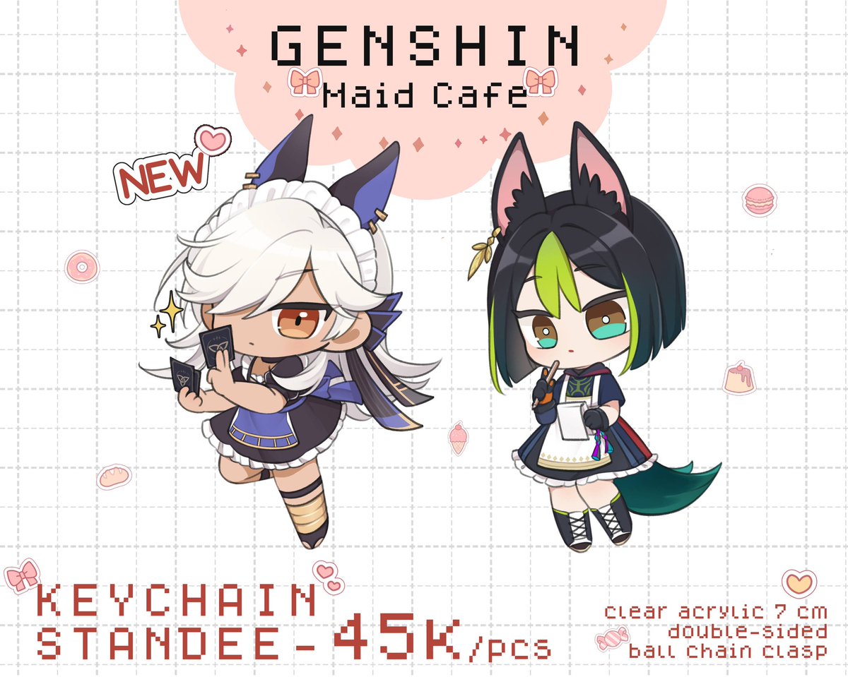 ✨Lilian's CF16 C-04A Catalog✨

🎀Genshin Maid Cafe series🎀
✨ORV and LCF mini prints and stickers✨

🗓️ PO is open until APRIL 5th! 
🔗 Click here to order : https://t.co/4Jdclh4lmj

[Shares are very much appreciated🥺🫶]
#Comifuro16 #CF16 #Comifuro #Genshinlmpact #orv #lcf 