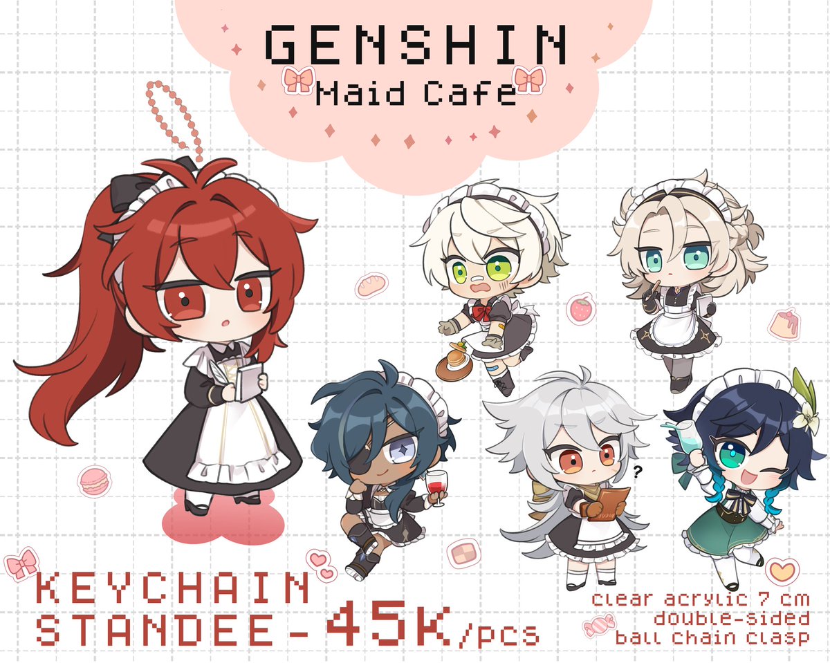 ✨Lilian's CF16 C-04A Catalog✨

🎀Genshin Maid Cafe series🎀
✨ORV and LCF mini prints and stickers✨

🗓️ PO is open until APRIL 5th! 
🔗 Click here to order : https://t.co/4Jdclh4lmj

[Shares are very much appreciated🥺🫶]
#Comifuro16 #CF16 #Comifuro #Genshinlmpact #orv #lcf 