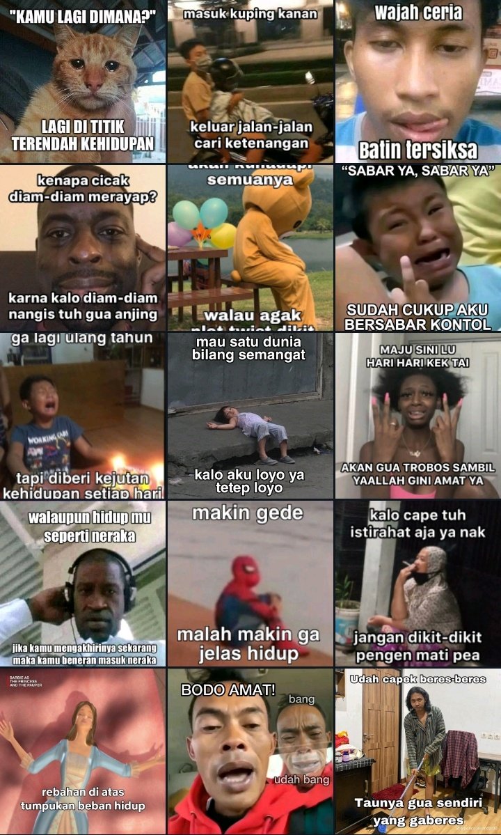 miwskin's tweet photo. KUMPULAN MEME CAPE HIDUP, TEKANAN BATIN😭💪

ㅡ a thread https://t.co/3U2MAyM4g4