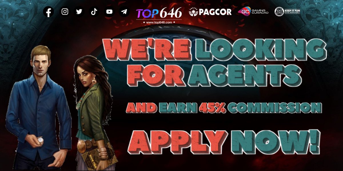 top646_partners's tweet photo. WE'RE LOOKING FOR TOP646 AGENTS
#top646 #agent #promotion #onlinecasino #bonus
💪 Simulan mo ng mag-apply at maghakot ng players to BET, WIN and GET BONUS! up to 45% commission kapag meron kang 1 new downline weekly and First time deposit of 100php weekly https://t.co/ELxRSDIKZ7
