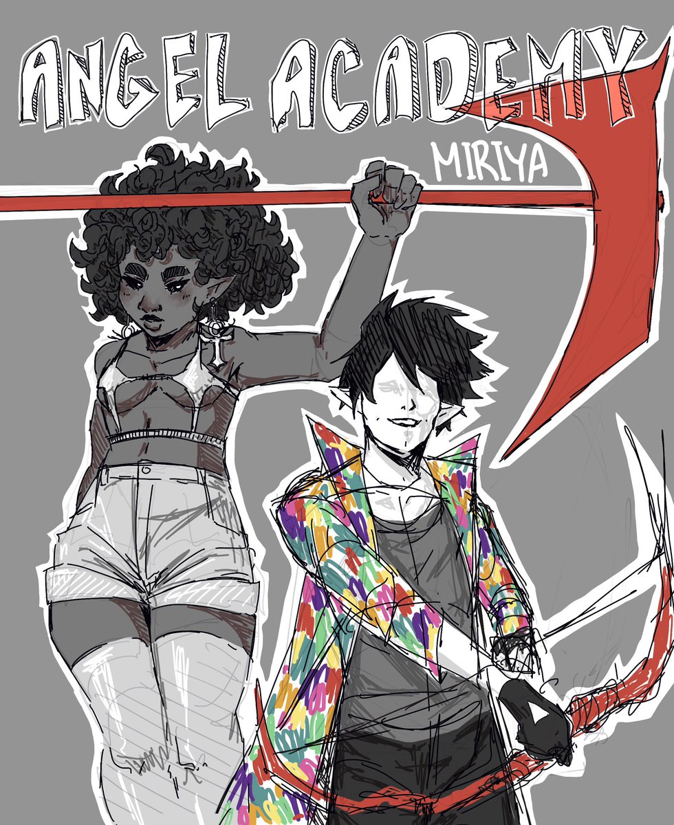 Messing around #drawing #quicksketch #bowandarrow #archer #archery #death #ocartwork #ocartist #procreate #ipadart #digitalcomics #digitalcomic #curlyhair #grayscale #angels #superheroes #originalcharacter #originalcharacters #ocsketch #siblings #sibling #siblinggoals #artdraw