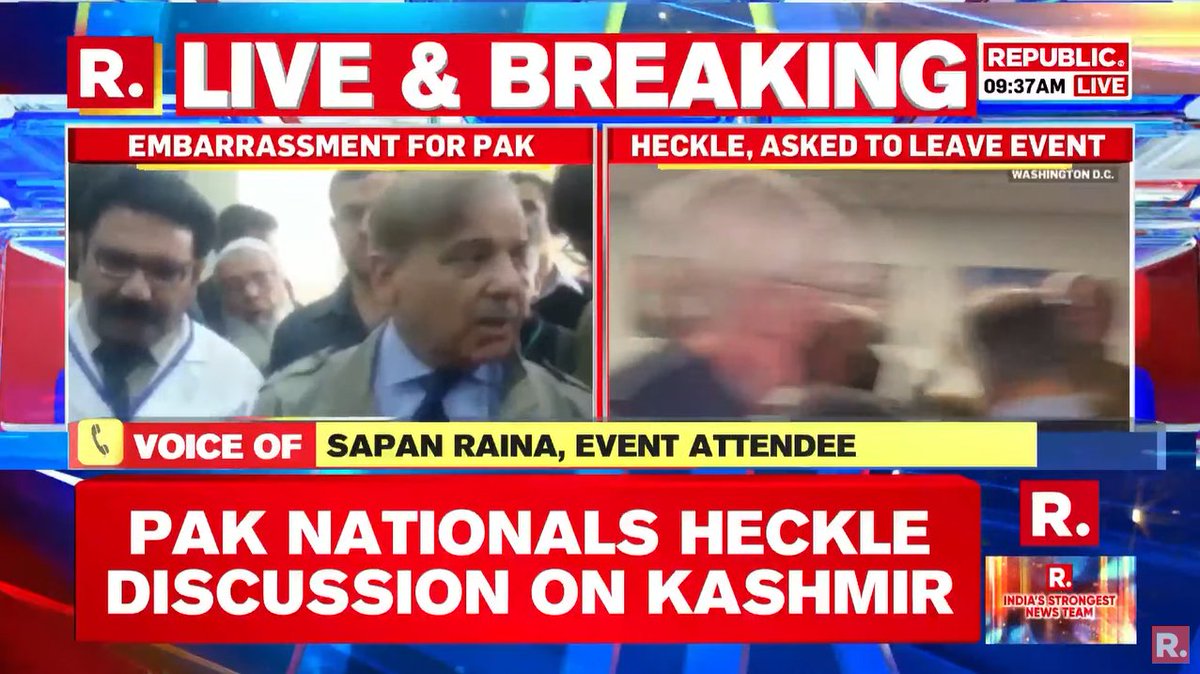 republic's tweet photo. #LIVE | They were not maintaining the decorum and later started abusing: Sapna Raina, Event Attendee to Republic on Pak nationals thrown out of the US event.

#SapnaRaina #Pakistan #Kashmir #KashmirIssue #PakistanNationals #USEvent

https://t.co/ge3J2OW61a https://t.co/V6bbBw2GQ9