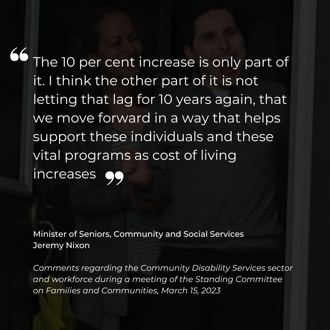 ACDS_online's tweet photo. @JeremyPNixon also spoke to the need for ongoing and comprehensive support to address the Community Disability Services sector's workforce issues. #ACDSmembers @ABSupports https://t.co/a0oyzjh6Th