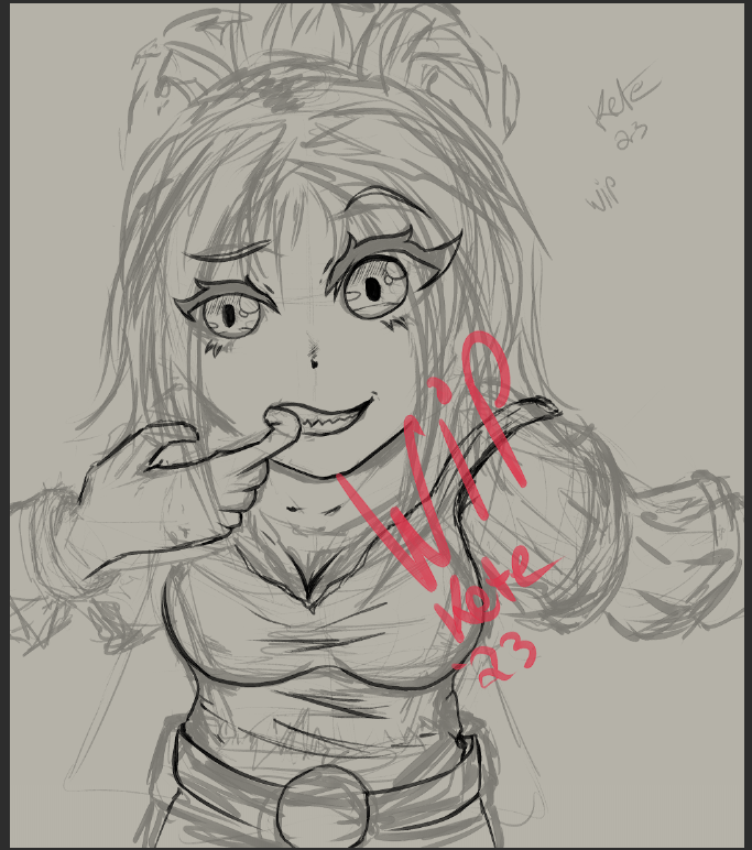 DrawSothulhu's tweet image. 66: Work work! Trying a new kind of pose and expression.