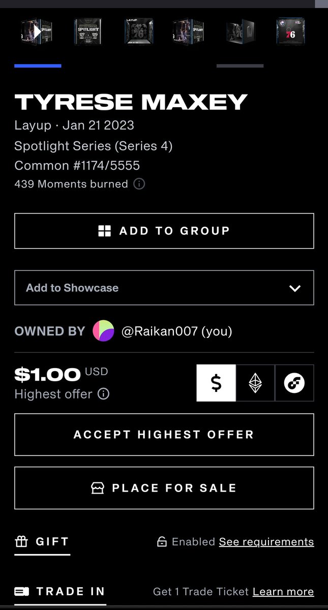 I had this this to trade, but due to the generosity around these parts, I didn't need to. So giving it away 😉😁

Only rules, 💙 &amp; RT (for Twitter picker) &amp; follow <a href="/JakeTheShakeTS/">𝕵𝖆𝖐𝖊𝕿𝖍𝖊𝕾𝖍𝖆𝖐𝖊𝕿𝖔𝖕𝕾𝖍𝖔𝖙🏀💦🥩</a>, <a href="/dtudball14/">darcyt14</a>, <a href="/CoachP0625/">Coach_🅿️0625</a> (you should be though 😋) 

@nbatopshot #NBATopShot #NBATopShotThis #NFT