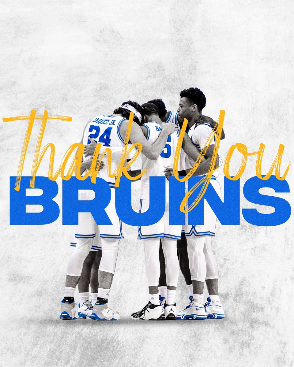 Thank you for everything <a href="/UCLAMBB/">UCLA Men’s Basketball</a> 💙💛