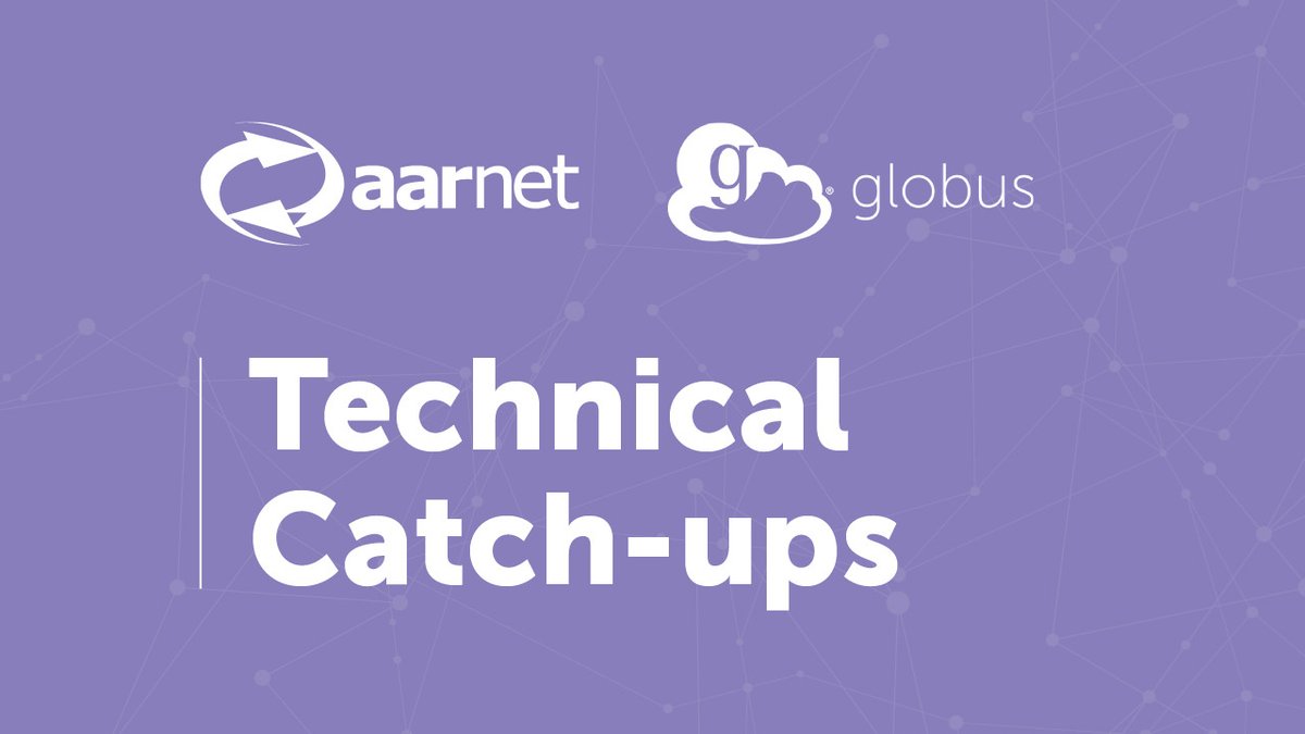 AARNet's tweet image. Our first @globus Technical Catch-up session of 2023 is coming up next week on 30 March at 11 am AEST! 

Register at ow.ly/yTrk50NqWqk to learn more about #Globus or get help with technical problems.

#datatransfer #bigdata #research #researchers