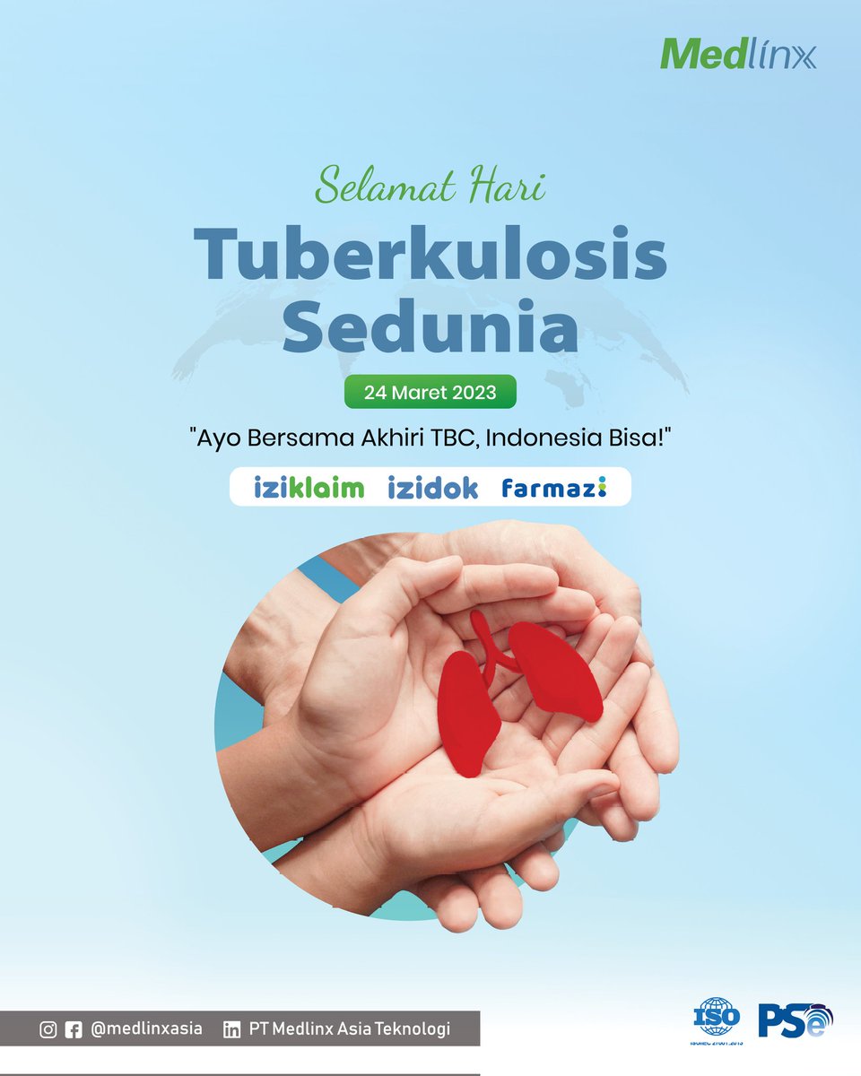 FarmaziID's tweet photo. Di peringatan hari tuberkulosis ini, mari bersama-sama mewujudkan keluarga sehat dan terhindar dari bakteri TBC. 

Selamat Hari Tuberkulosis Sedunia! 
Ayo Bersama Akhiri TBC, Indonesia Bisa!

 #AkhiriTBC2030 #BersamaAkhiriTBC #YesWeCanEndTB #TOSSTBC #IndonesiaBisa https://t.co/cL7gijBJyZ