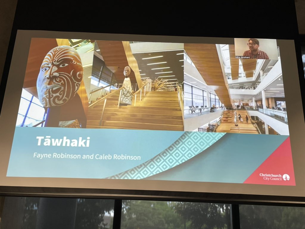 ifla_lbes's tweet image. Caring for the people and caring for the land. Prints reference food gathering practices. Tāwhaki creates people as they enter. #iflabuild2023