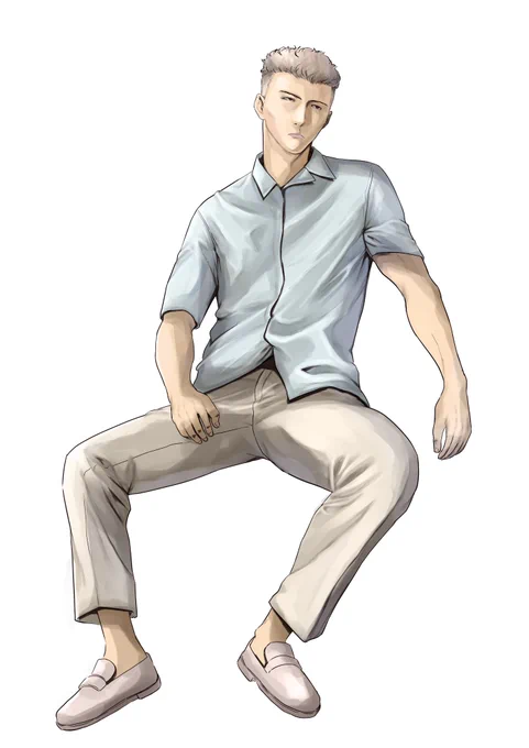 主線普通に描いて、途中でぼかしちゃった方がやりやすいかもしれない?グリザイユしてから、色ラフを灰色レイヤーの上に乗せてからカラーモードに変換乗算で影つけオーバーレイヤーで赤味ハードライトか比較明で反射光 