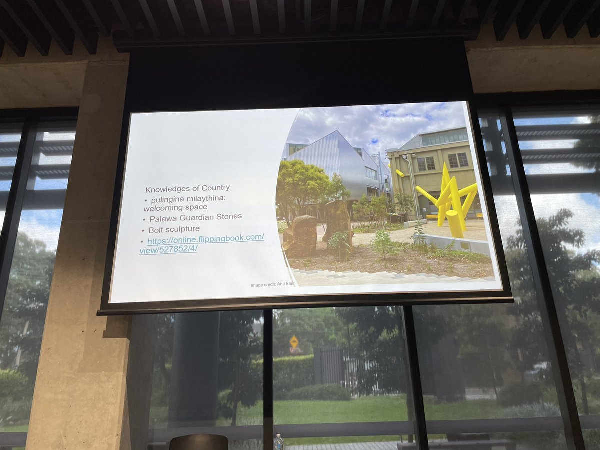 ifla_lbes's tweet image. Welcoming space with looped video featuring 8 aboriginal voices #iflabuild2023