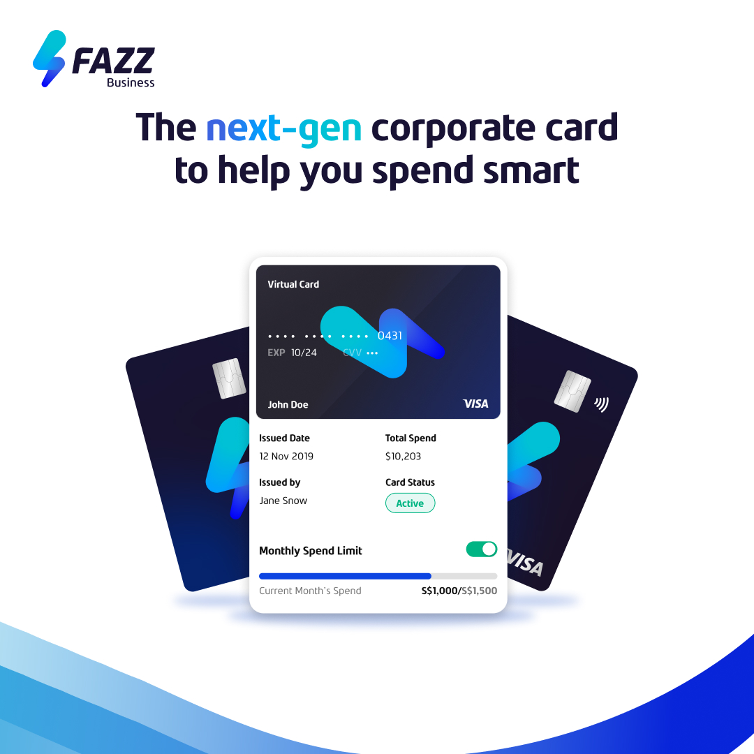 Take control of your company expenditure with our virtual corporate card that helps you spend smart and scale fast. 

Learn more 👉fazz.com/products/cards/
#FazzBusiness #BusinessFinance #CorporateCards