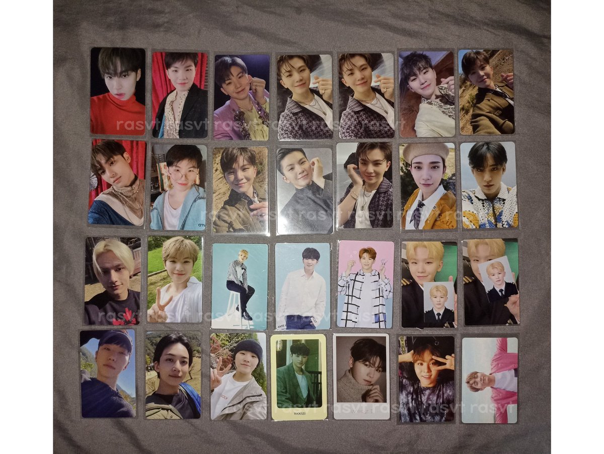 interest check ic wts lfb

seventeen piloto set
— 7k php with nrdp 2k
— if payo 6.5k
— striclty old as set, but can look for kahati
— don't buy if sensitive

t. mingyu woozi joshua mingyu jeonghan hoshi jun seungkwan gose its s2 da capo otr incomplete teen age carat face the sun