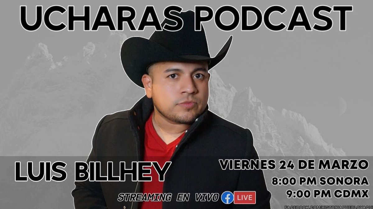 No se pierdan el podcast mañana! Va estar 🔥👊🏻
fb.me/e/46dkwrd8A

#luisbillhey #podcast #ucharaspodcast #tequilaysal #puebloyaqui #sonora #filo