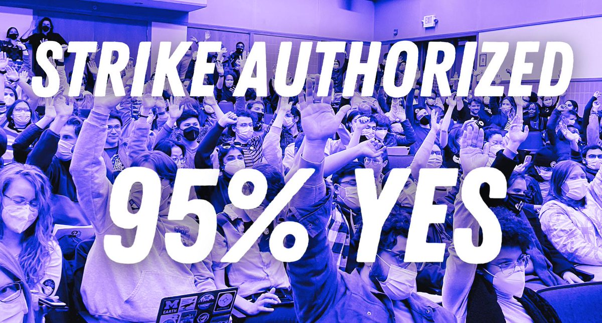 It's official: GEO members have voted overwhelmingly to #strike, with 95% voting in favor of authorizing GEO’s leadership to call a work stoppage.

We know a better university is possible, and we're prepared to take action to make it happen. Solidarity!