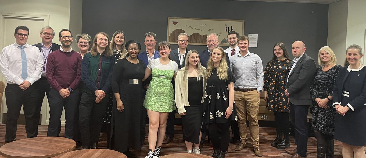 LboroVC's tweet photo. Pleasure to have our regular catch up between the LSU exec and their University exec buddies. No games competition this time so Uni exec still holders of the Wallace Trophy. @RichardTaylor_ @cmlinton1 @LSU_President https://t.co/zgSKDm8XUA