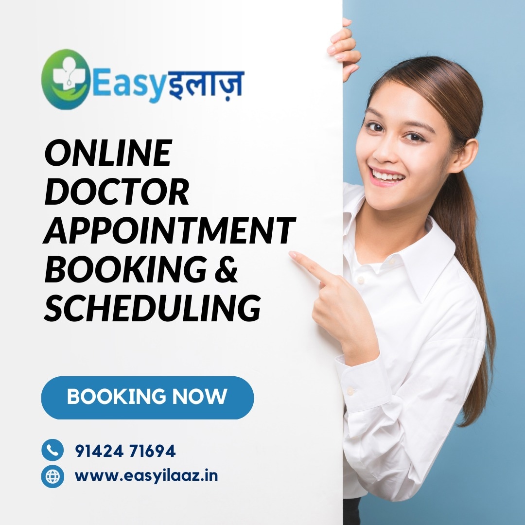 'Take control of your healthcare with ease - book your doctor's appointment online today!'
Contact us 
Website-easyilaaz.in
Mobile no-+91-9142471694
#OnlineDoctorAppointment #Telemedicine
#VirtualHealthcare #RemoteHealthcare
#VirtualDoctorVisit #Telehealth
#EHealth