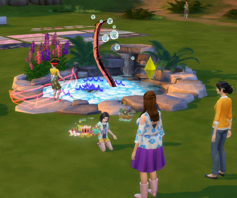 onlyabidoang's tweet photo. Fun fact: In The Sims 4, adult sims with the childish trait can actually see the imagination sequence kids create when they play around https://t.co/DkjEnehLU6