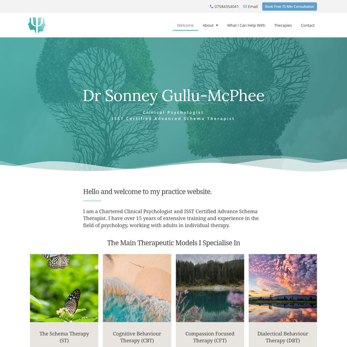 TherapyWebGenie's tweet photo. Congratulations to Dr McPhee on her stunning new #Psychotherapy website. Check it out here: https://t.co/3VVzwSZTgg https://t.co/ZHgKNj75nn