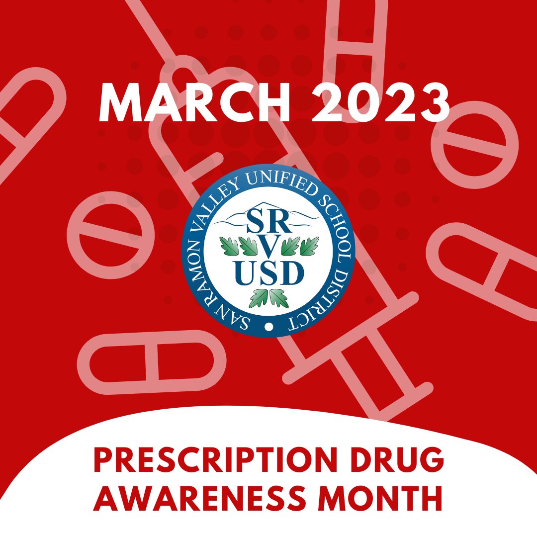 March is prescription drug awareness month. To learn more about how SRVUSD is saving lives by being prepared with Naloxone opioid rescue medication in all of its schools, read the article in our newsroom at srvusd.net/newsroom.
