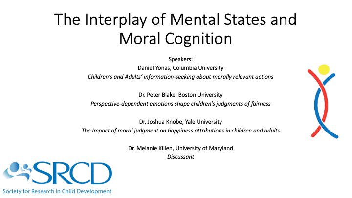 dyrsrch's tweet photo. I would appreciate it if people who are interested would consider stopping by at a symposium I am chairing @SRCD2023. Lots of fantastic speakers including Drs. Peter Blake, Joshua Knobe, and Melanie Killen. Saturday at 3:15pm! https://t.co/hlUBWvj20Q