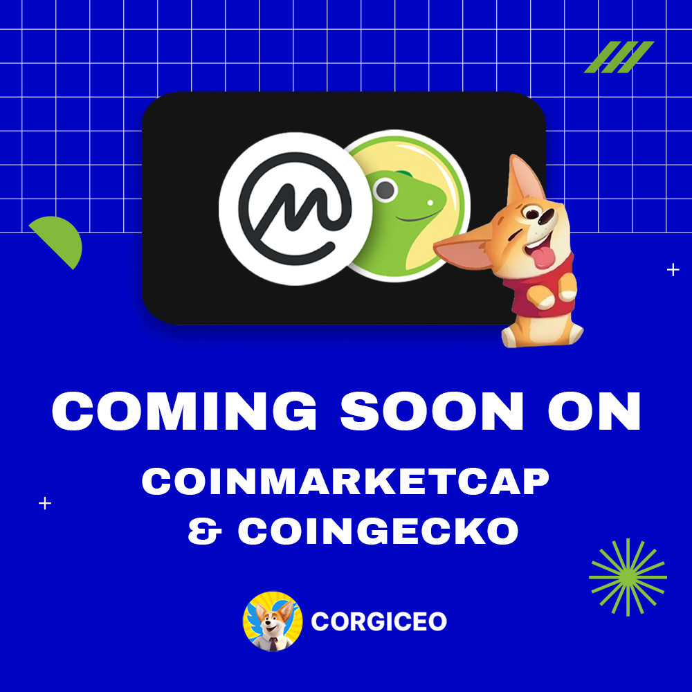 Corgi_CEO's tweet photo. ✨Upcoming New Listing ✨
@CoinMarketCapwill list CORGI CEO 🐶 soon!

Share in the comments what you like about this project ⬇️

🎉 Let's buy &amp; hold $CORGICEO 

✅  Contract: 0x365b475Bc0eAF3C92F6B248B3f09D10F55EC900d

#listing #cmc #bsc #corgiceo #elonmusk https://t.co/s0M08n9SQ0