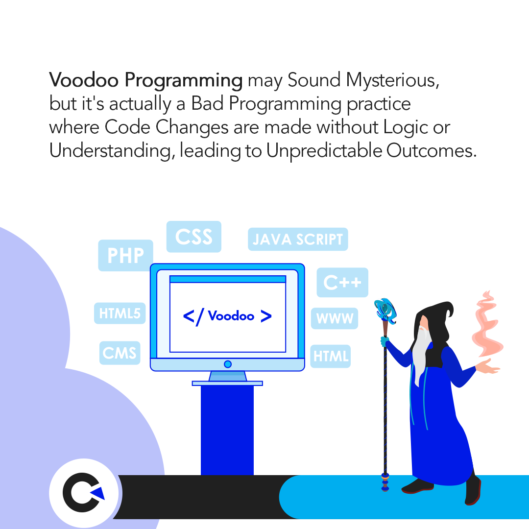 codoid's tweet photo. Are you a Voodoo Programmer?
The term 'Voodoo Programming' Sounds Mysterious Right? Find out what it is and if you are a Voodoo Programmer.
Swipe To Know More!
#codoid #voodoo #voodooprogramming #voodooprogrammer #softwaredevelopment https://t.co/mizSPGDhbD
