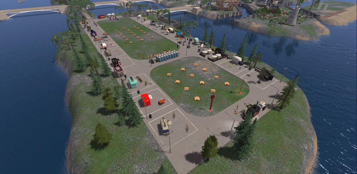 This weekend: come to the Bay City Fairgrounds for our Food Truck Festival! Live DJ with GoSpeed on Sunday, noon to two! slurl.com/secondlife/Nor… #SecondLife