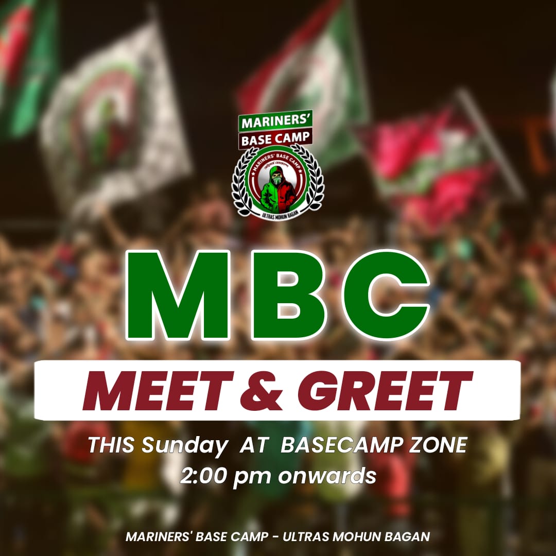 MbcOfficial's tweet photo. As mentioned earlier, we are back in action with our beloved Mohun Bagan. Let's bring back those golden times once again with renewed vigor. So see you all this Sunday at exactly 2:00 p.m. in the afternoon at the old familiar Base Camp Zone behind the goal post of Mohun Bagan ground.
#JoyMohunBagan
#MarinersBaseCamp
#ultrasmohunbagan
#ultraslife