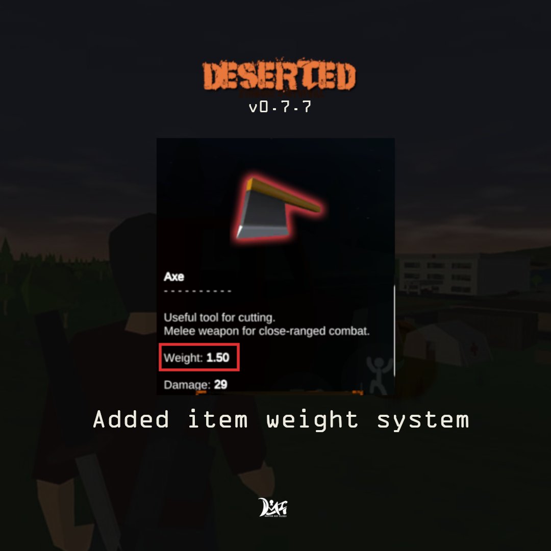 OfficialMKGames's tweet photo. 📣 ICYMI: Deserted v0.7.7 is NOW AVAILABLE on Google Play. 

Update now and enjoy these new  features 👇😉

#zombiesurvival #indiedeveloper #indiedev #androidgames #MasterKeyGames #DesertedZombieSurvival #indiegamedev #indiegamedeveloper https://t.co/r15M4TEqSi