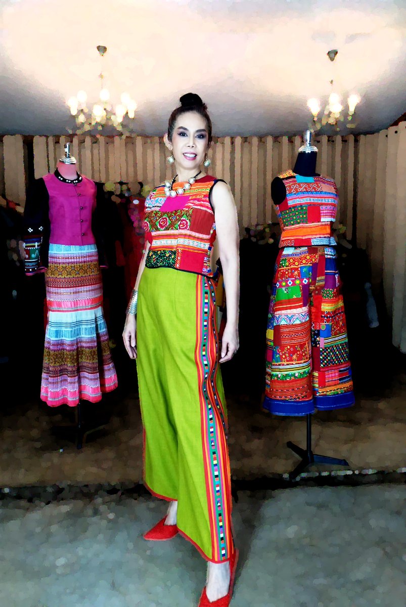 LannaTextile's tweet photo. Upcycling Fashion design. https://t.co/Qp72Axmi3s