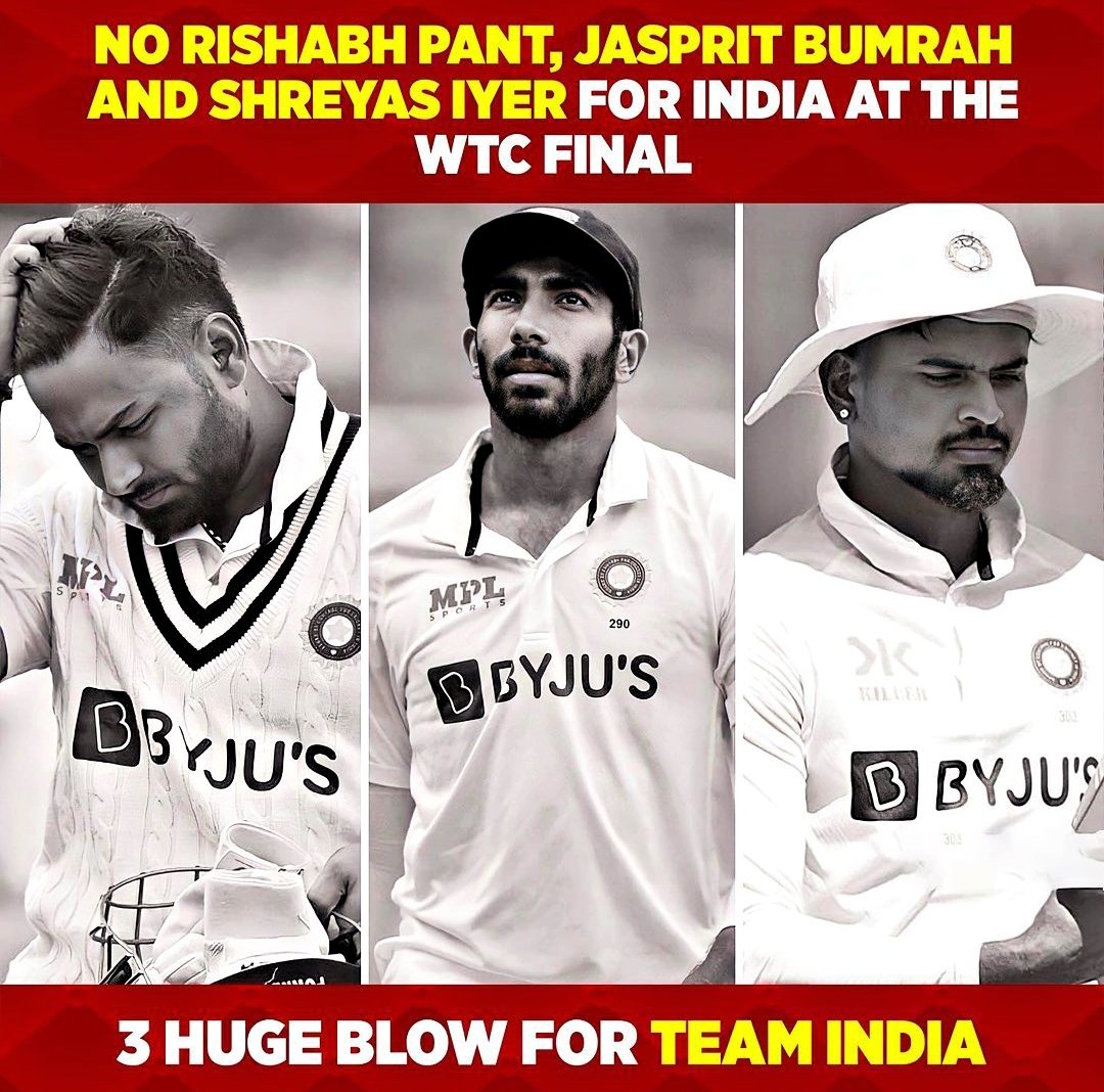 Dark_horse_05's tweet photo. #India will miss the 3 #stars of #IndianCricket in #WTCFinal #Cricket #BCCI #ICC #INDvsAUSTest #IPL2023 #IRLLAT #unsold #Ramadan #Survivor #Pakistan #กราดยิงเพชรบุรี #TATAIPL #Rahul #bumrah #INDvAUS #Pant #AnushkaSharma https://t.co/7nT3fRp4q5