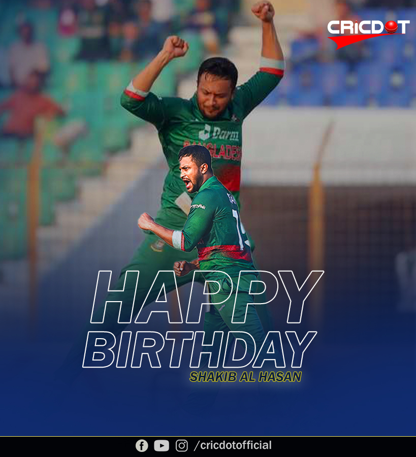 cricdotofficial's tweet photo. জন্মদিনের শুভেচ্ছা সাকিব আল হাসান।
#ShakibAlHasan #SHA75 #Shakib75 #cricketer #CricDot https://t.co/kz3kw2fmyo
