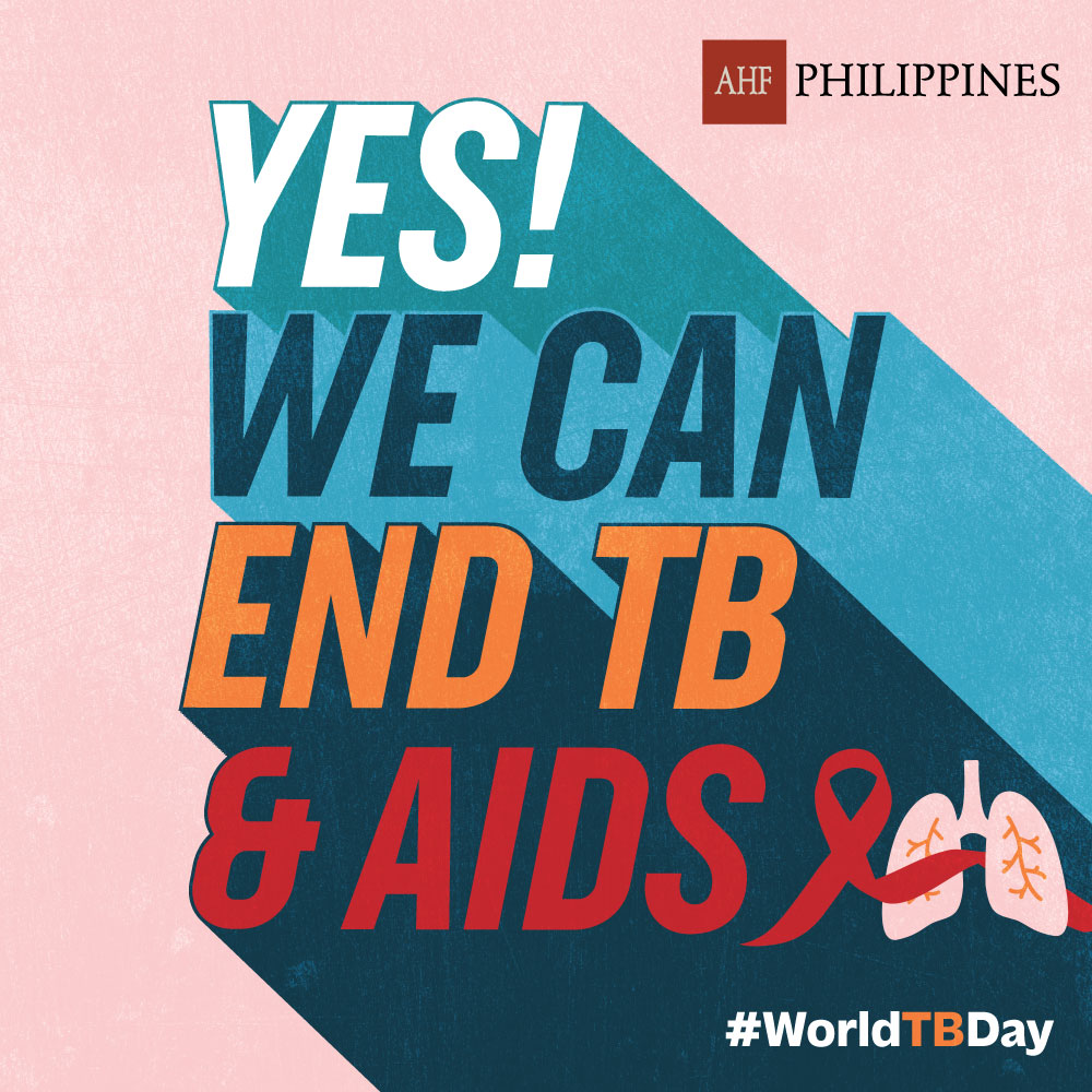 AhfPhilippines's tweet photo. Today is #WorldTuberculosisDay 🫁 🩺. TB is the leading cause of death for people living with HIV.

This World TB Day we call on leaders everywhere to fund lifesaving TB treatment, prevention, and research! #YesWeCanEndTB https://t.co/ykuKeIen24