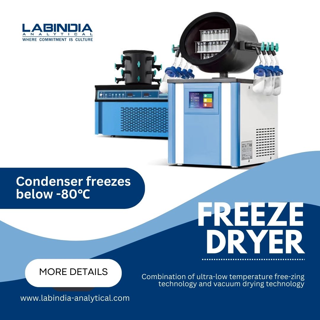 labindiaLife's tweet image. Freeze dryers are regularly designed with four essential components: a drying chamber, a vacuum pump, a heat source, and a condenser.

To Know More - labindia-analytical.com/product/life-s…

#labindia #interscience #lifescience #lifescienceproduct #ilshinbiobase #freezedryer #freeze #condenser