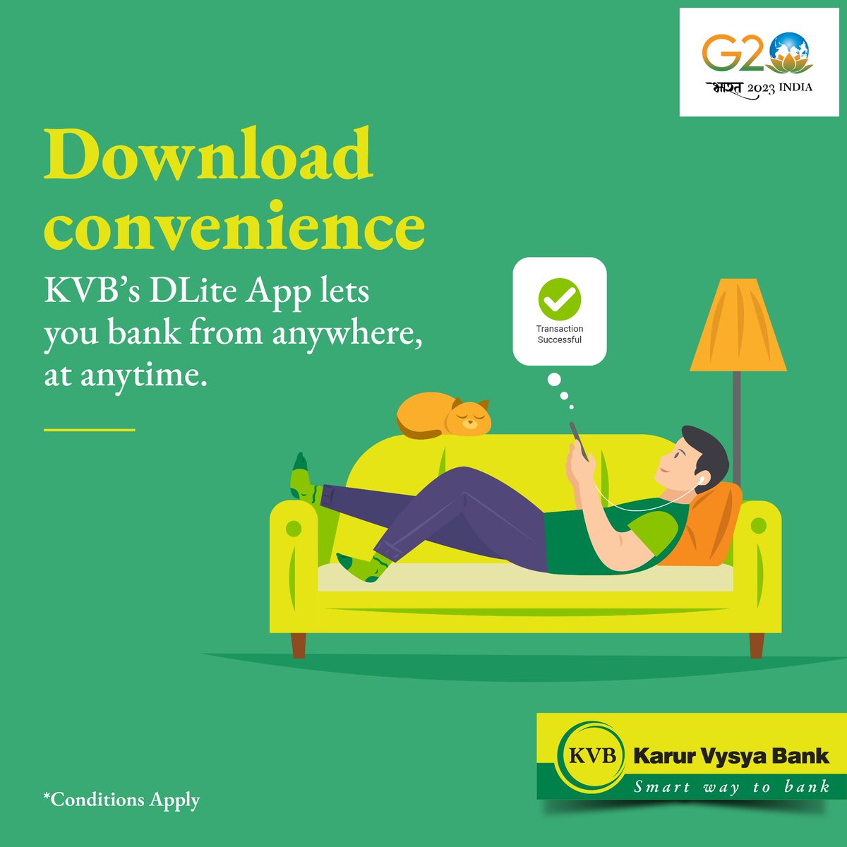 KarurVysyaBank_'s tweet photo. Download KVB’s DLite App for Android and iOS to transfer funds and pay bills with ease!

#KVB #KarurVysyaBank #SmartWayToBank #Bank #Banking #OnlineBanking #SafeBanking #DLiteApp https://t.co/95Uotm2AHr